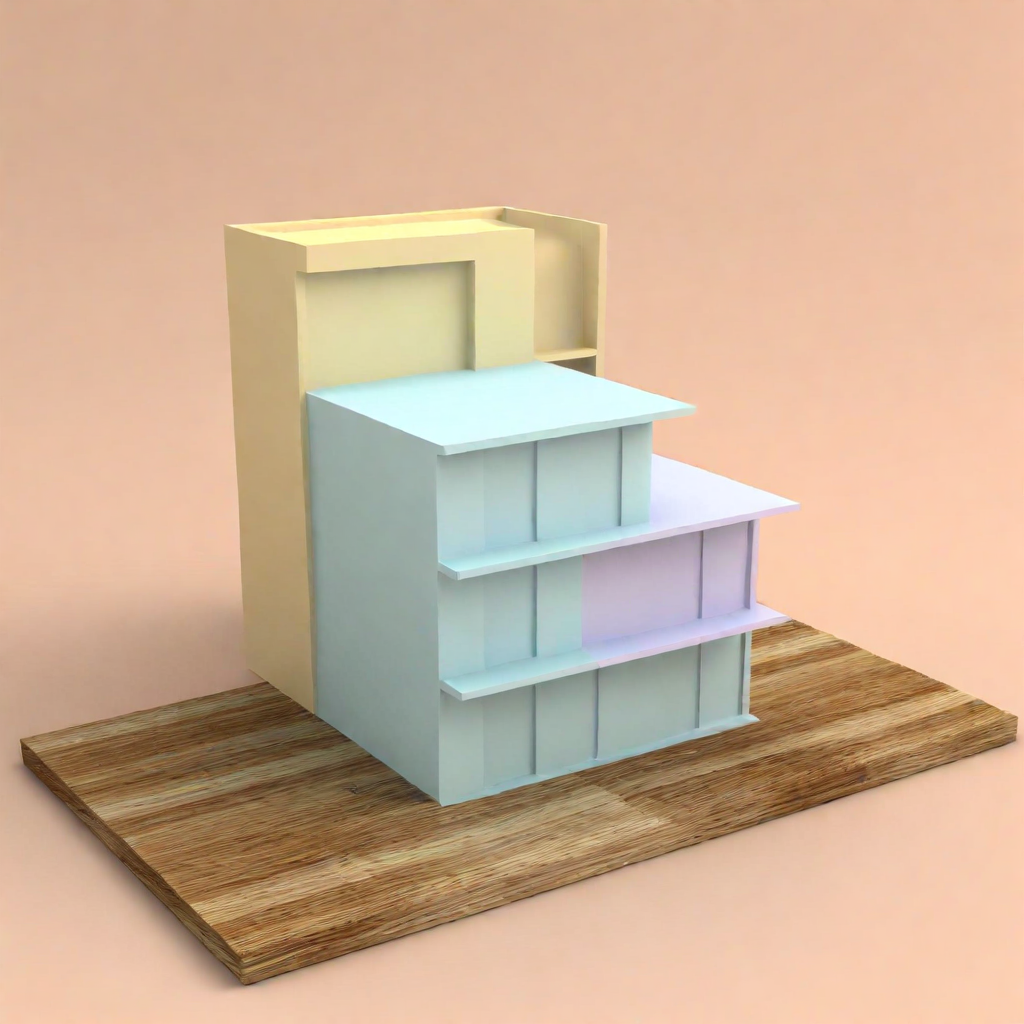 The overlaping comparasion of different versions of the same BIM model.